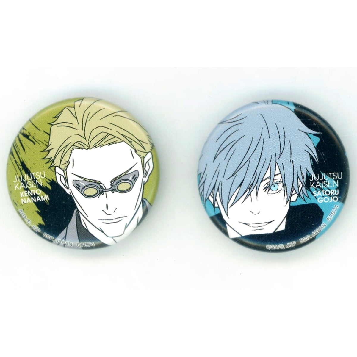 Kento Nanami / Satoru Gojo Badge Set Ichiban Kuji Jujutsu Kaisen 5th Anniversary Prize L [USED]
