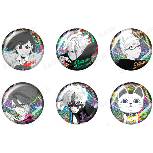 Set of 6 Dandadan Trading Glitter Hologram Button Monotone ver. [USED]