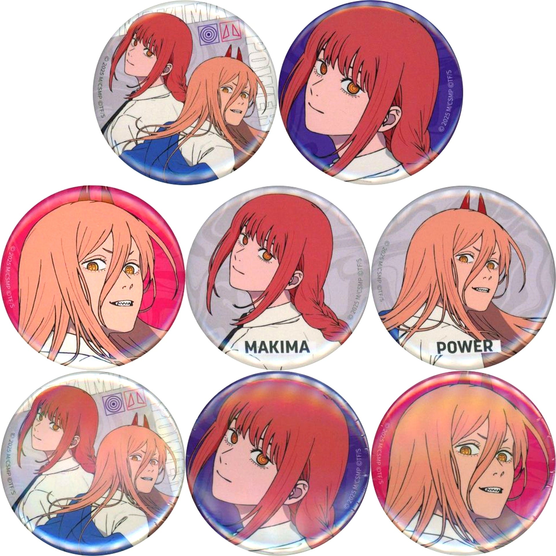 Set of 8 Chainsaw Man the Movie: Reze Arc Character Badge Collection Pop Up Shop in Tower Records [USED]