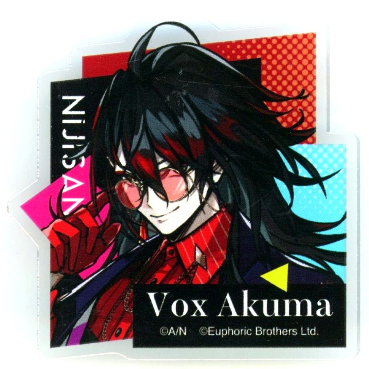 Vox Akuma Virtual YouTuber Nijisanji Acrylic Badge Yokai Kitan Ver. NIJISANJI NIJISANJI EN x Garten of Banban x Daiba Haunted School [USED]