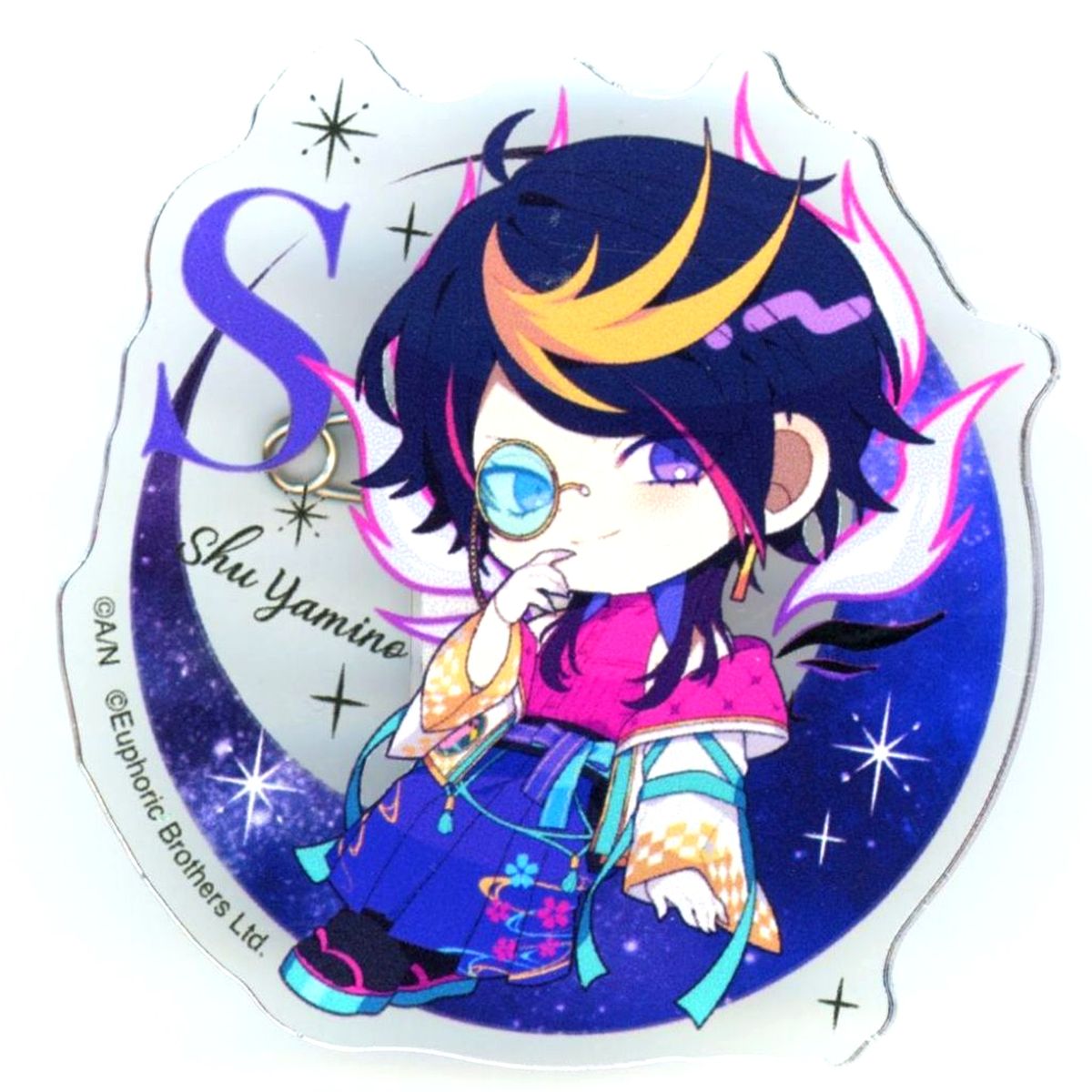 Shu Yamino Virtual YouTuber Nijisanji Acrylic Badge Mini Yokai Kitan Ver. NIJISANJI NIJISANJI EN x Garten of Banban x Daiba Haunted School [USED]