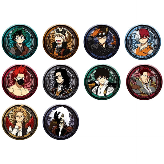 Set of 10 My Hero Academia Steampunk Ver. Metal Button Collection [USED]