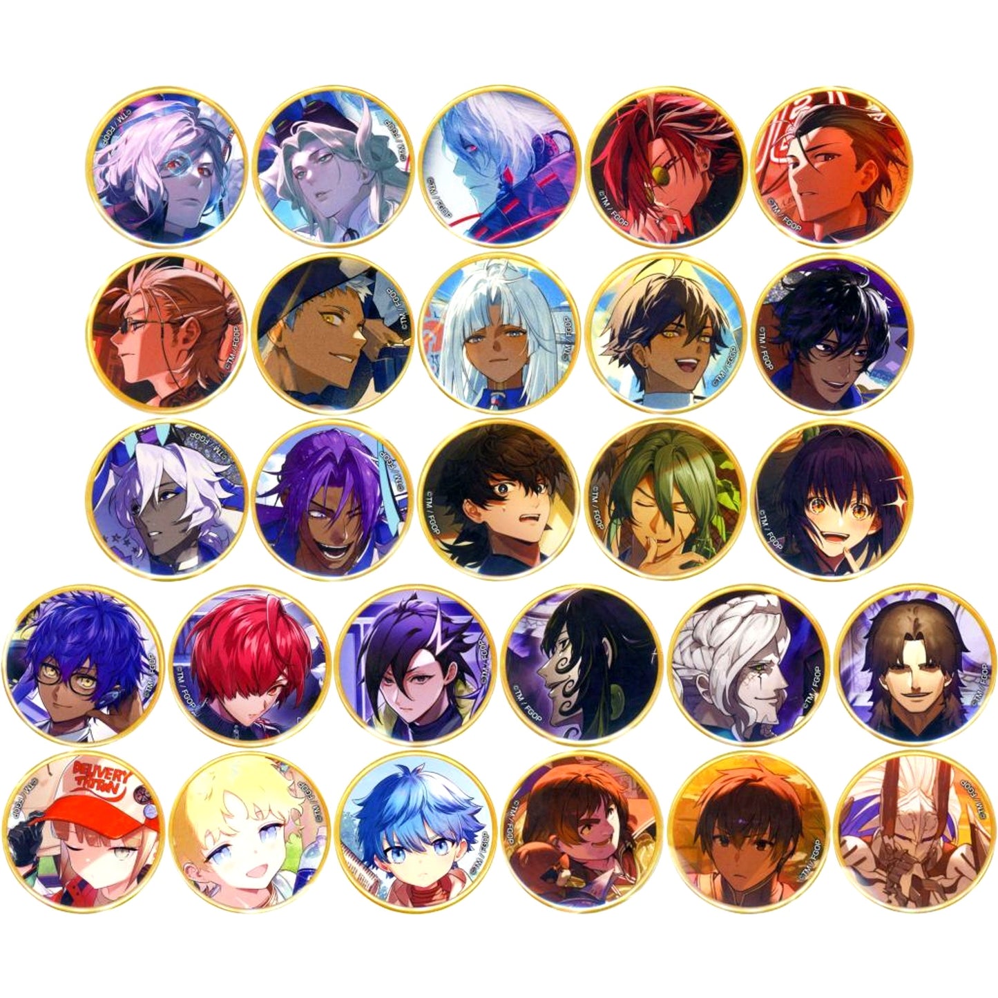 Set of 27 Fate/Grand Order CBC2025 Animate Girls Festival 2025 Button [USED]