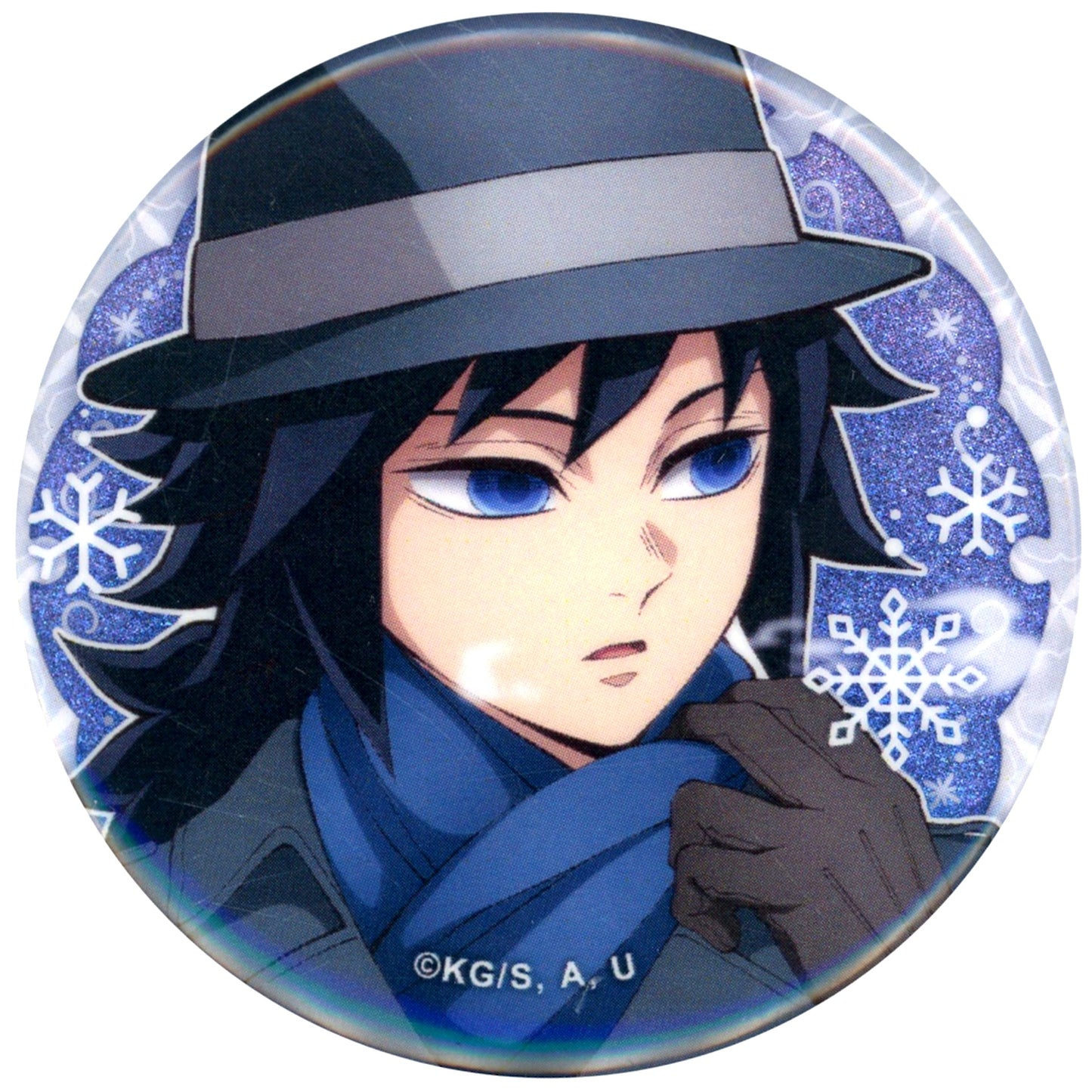 Giyu Tomioka Close-up Demon Slayer: Kimetsu no Yaiba Random Hologram Button Animate Girls Festival 2025 Goods [USED]