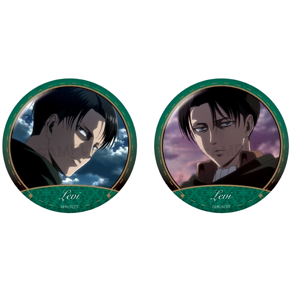 Levi Attack on Titan Button 2 Piece Set [USED]