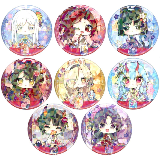 All Characters Set of 8 Hologram Button Blue Archive Itouruhashi Autumn Kyoto Trip! Stamp Rally Tour Complete Bonus [USED]