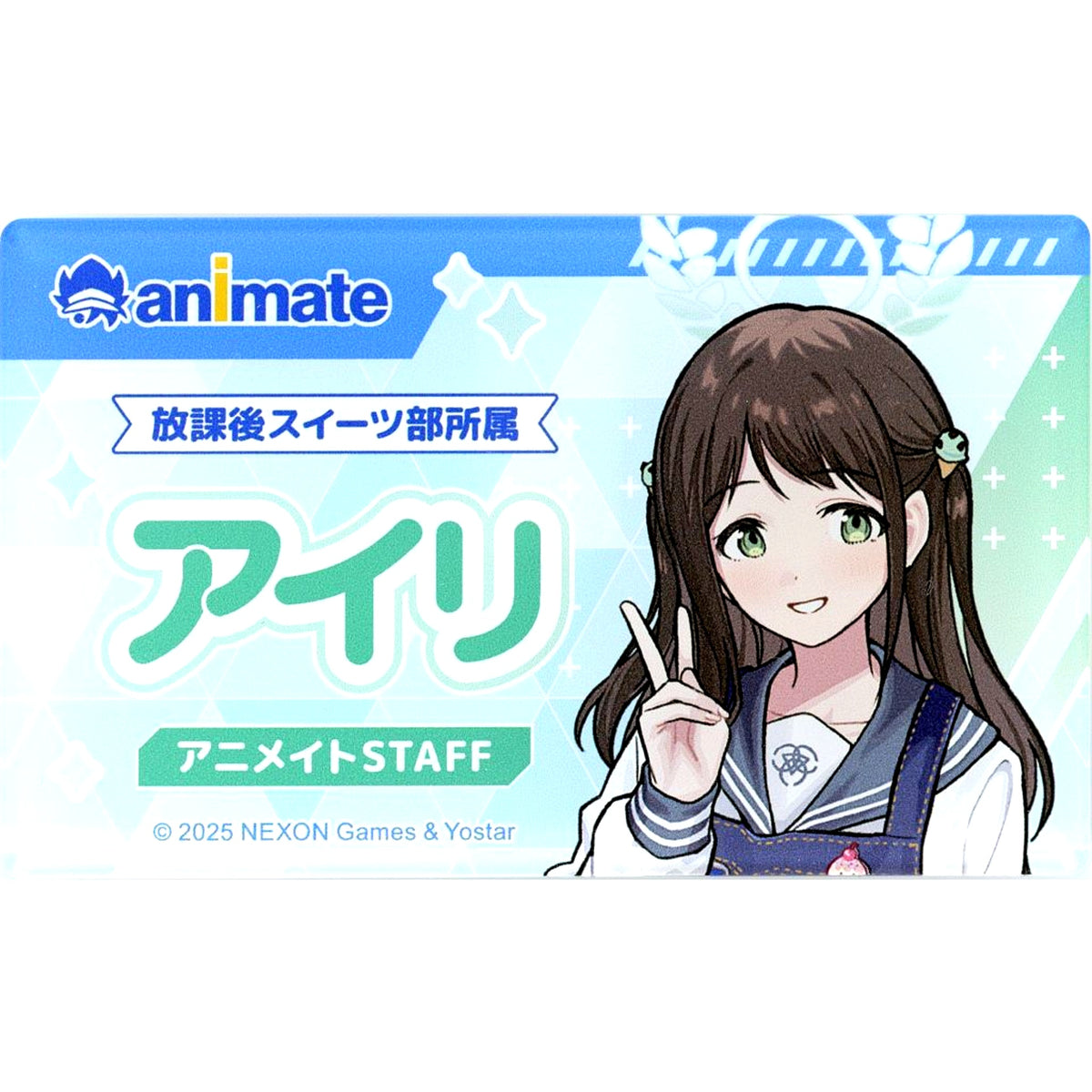 Airi Kurimura Store Clerk Name Tag Style Acrylic Button Blue Archive Autumn Fair 2025 in animate [USED]