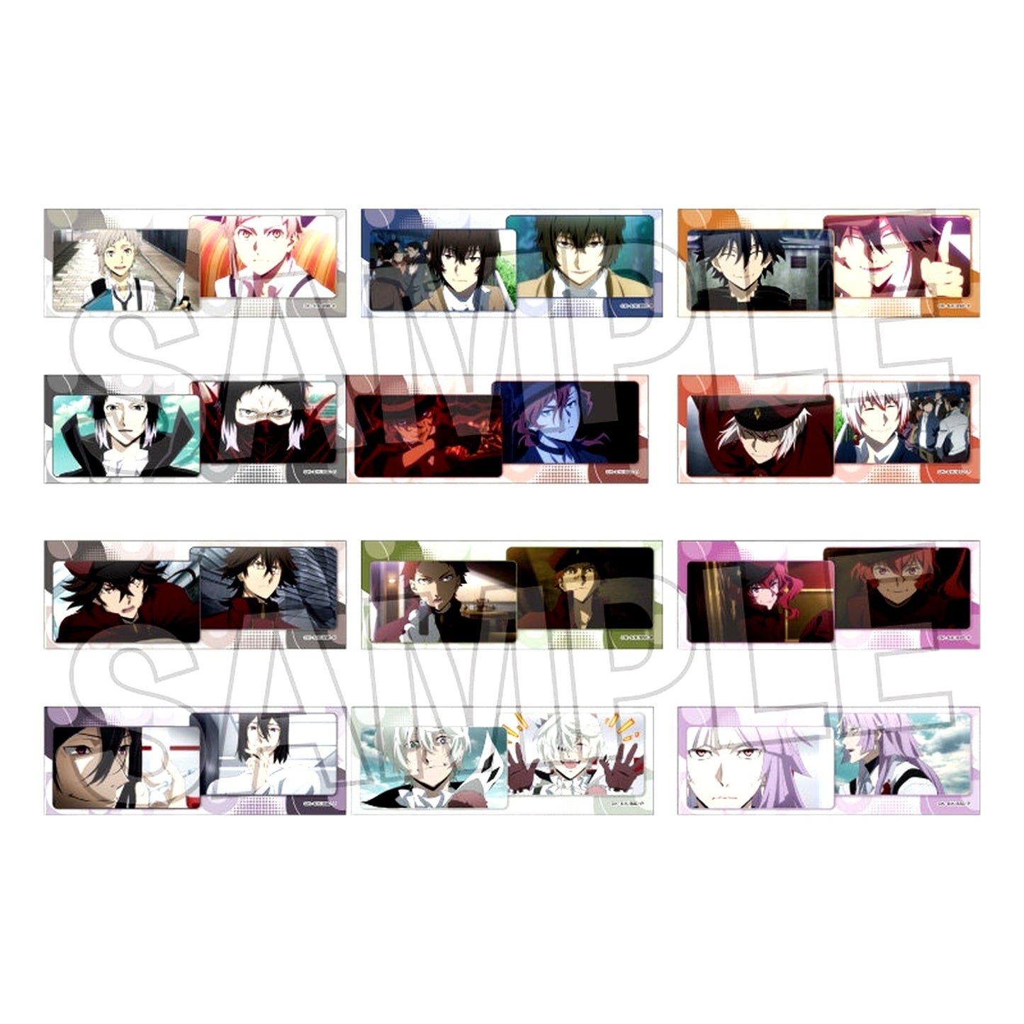 Set of 12 Bungo Stray Dogs Trading Long Button Box 2 [USED]