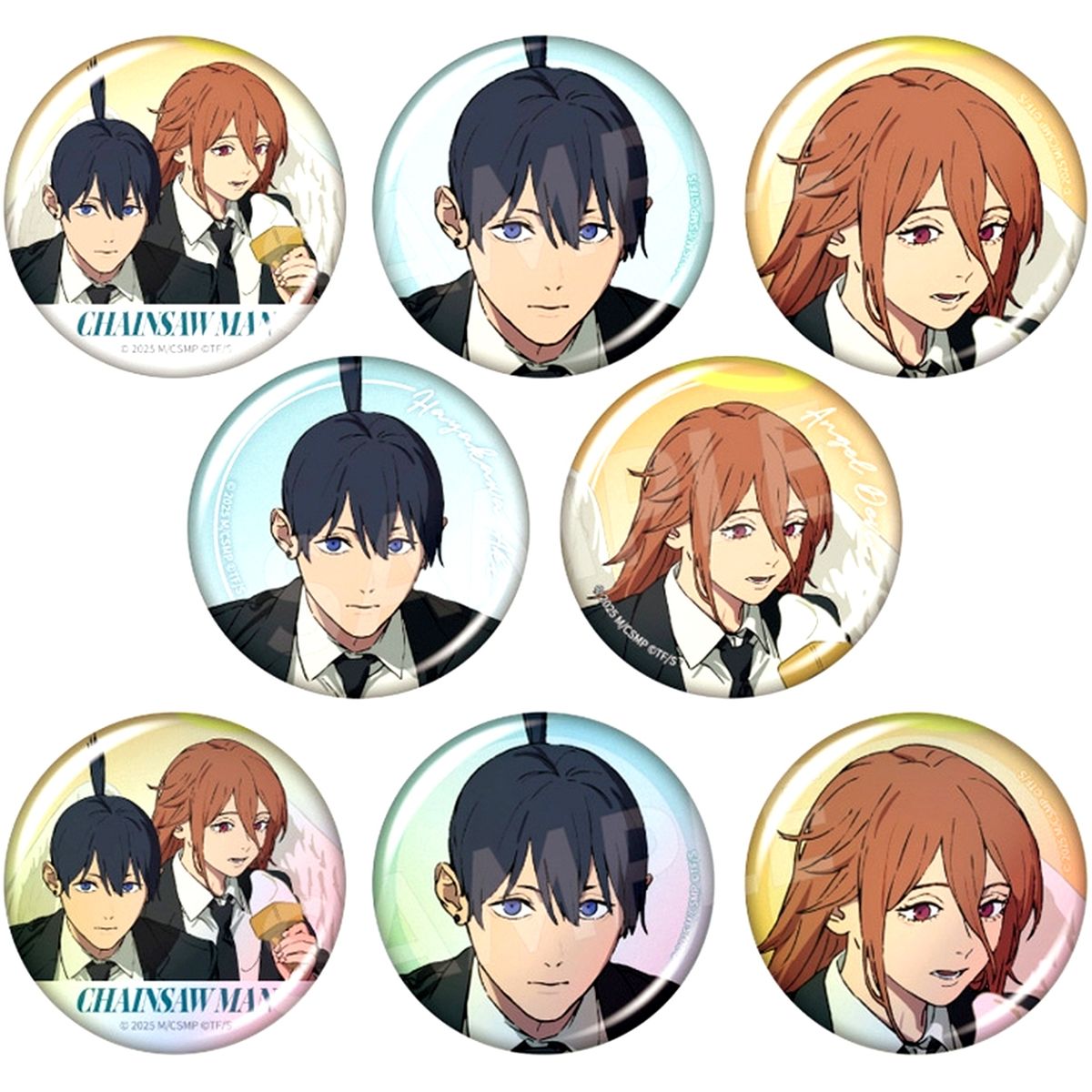 Set of 8 Chainsaw Man the Movie: Reze Arc Chara Badge Collection Button 3 [USED]