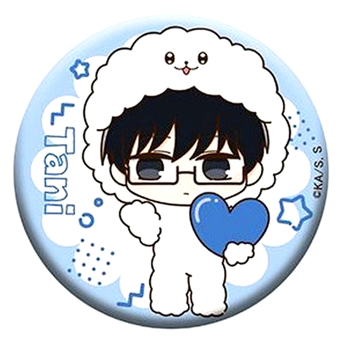 Yusuke Tani You and I Are Polar Opposites Mini Chara Glitter Button Yeti Ver. [USED]