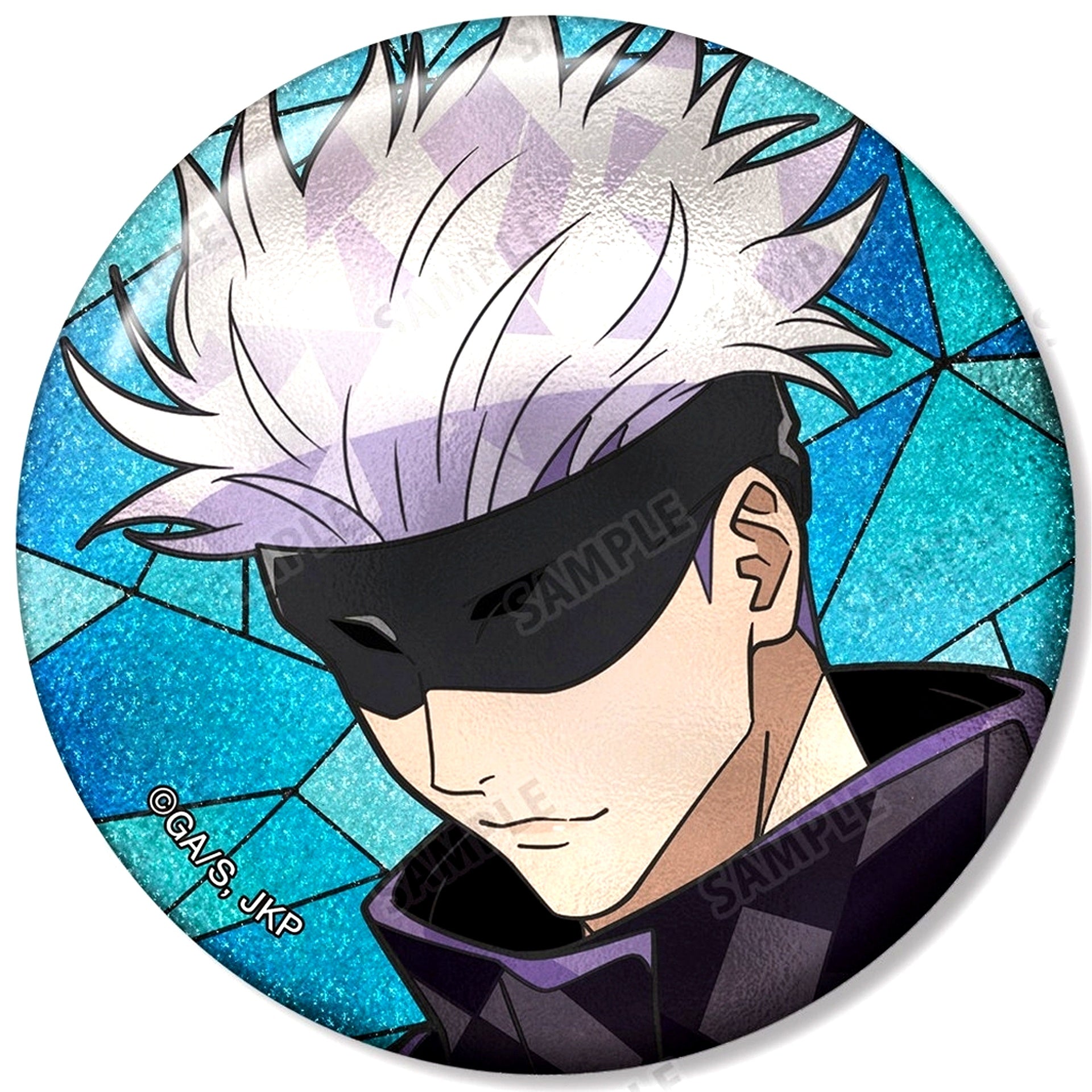Satoru Gojo TV Anime Jujutsu Kaisen Trading Aure Glass Glitter Button [USED]