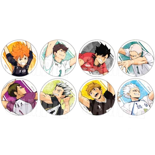 Set of 8 Haikyu Trading Glitter Button Part 1 [USED]