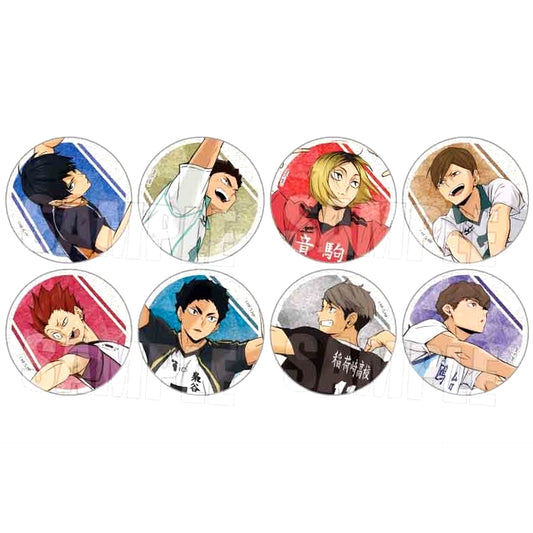 Set of 8 Haikyu Trading Glitter Button Part 2 [USED]