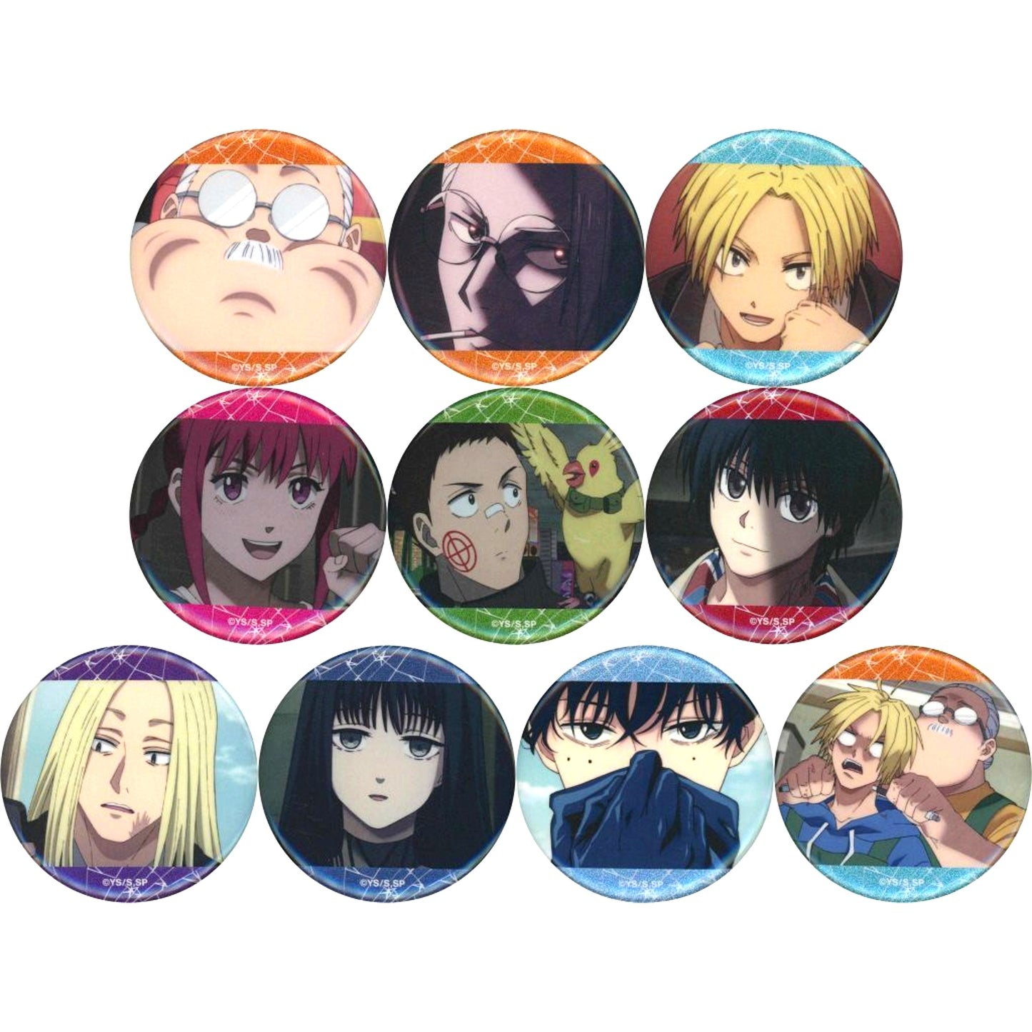 Set of 10 SAKAMOTO DAYS Trading Scene Shot Glitter Button [USED]