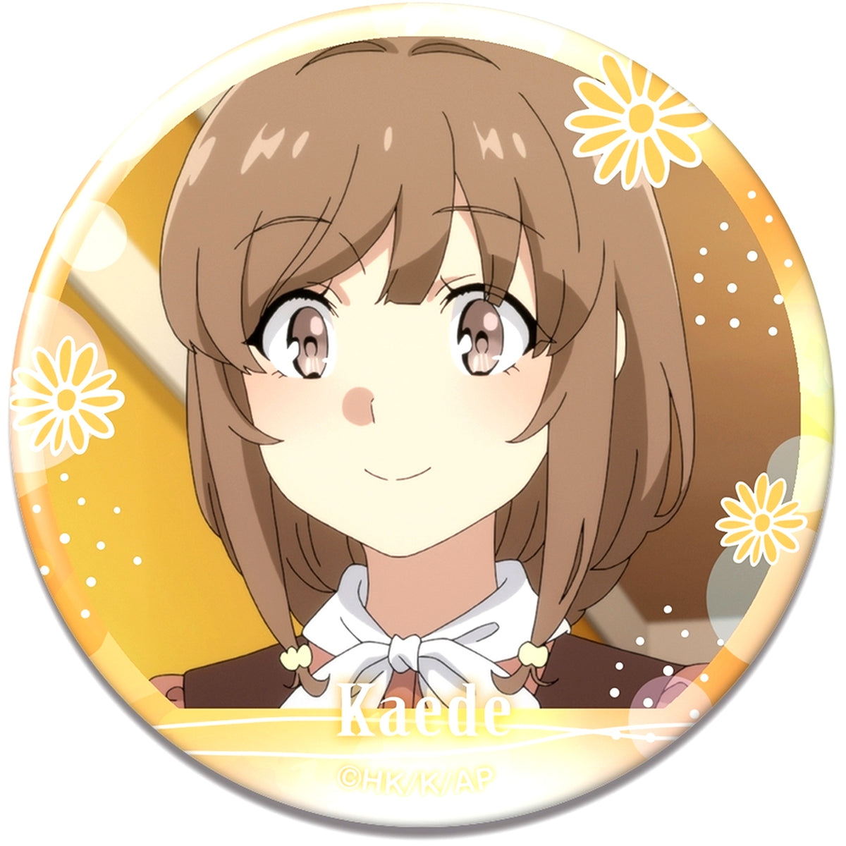 Kaede Azusagawa Rascal Does Not Dream of Santa Claus Trading Button [USED]