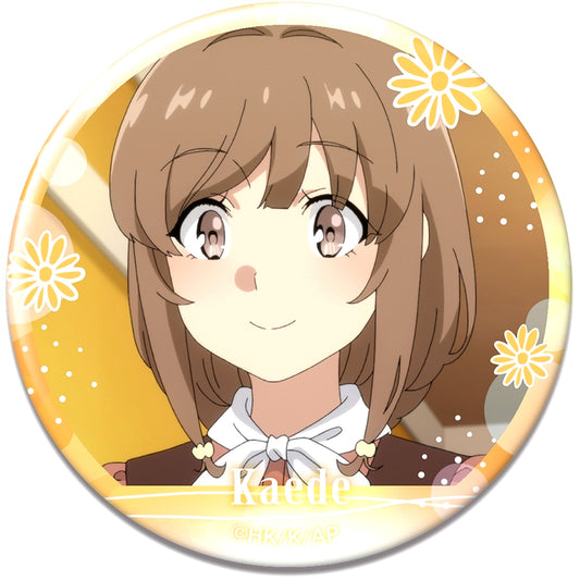 Kaede Azusagawa Rascal Does Not Dream of Santa Claus Trading Button [USED]