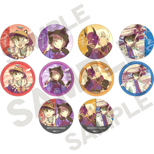 Set of 10 Detective Conan Trading Metal Button Hyakki Yagyo Crapalette [USED]
