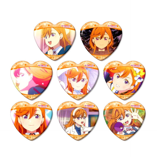 Set of 8 Kanon Shibuya Only Trading Scene Shot Heart Button Love Live! Superstar!! [USED]