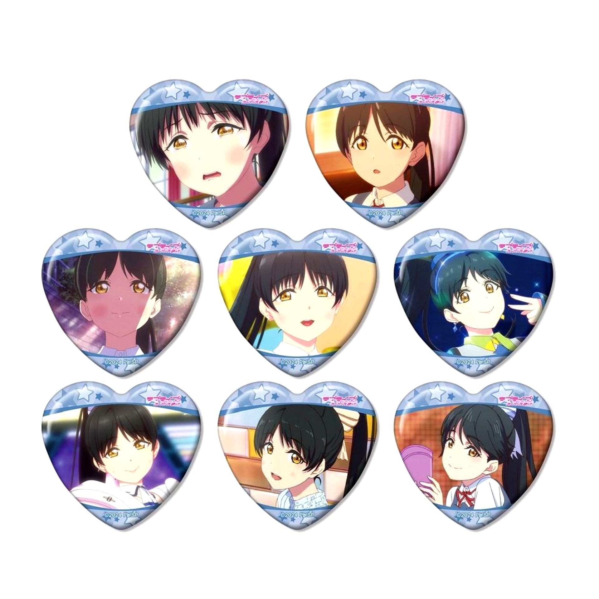 Set of 8 Ren Hazuki Love Live! Superstar!! Trading Only Scene Shot Heart Button [USED]