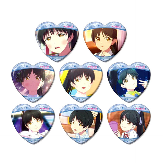 Set of 8 Ren Hazuki Love Live! Superstar!! Trading Only Scene Shot Heart Button [USED]