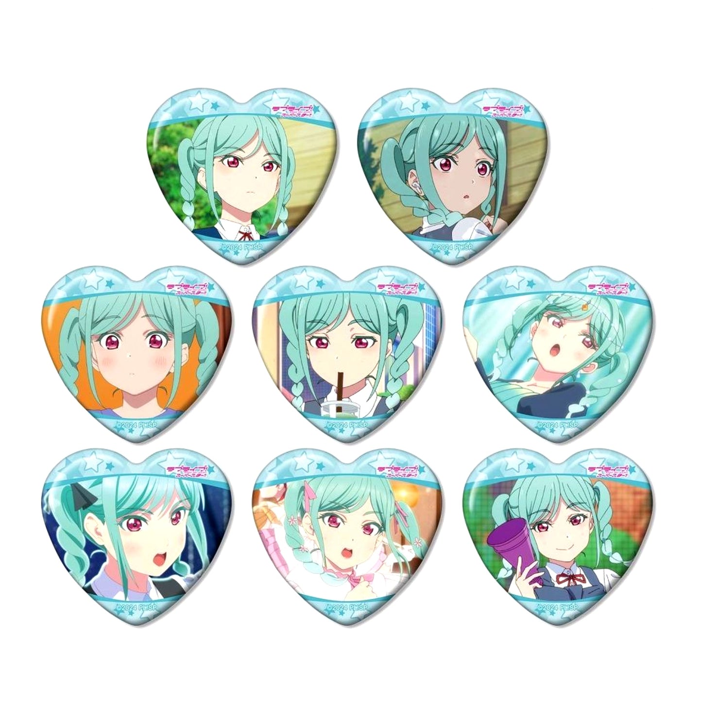 Set of 8 Tomari Onitsuka Love Live! Superstar!! Trading Only Scene Shot Heart Button [USED]