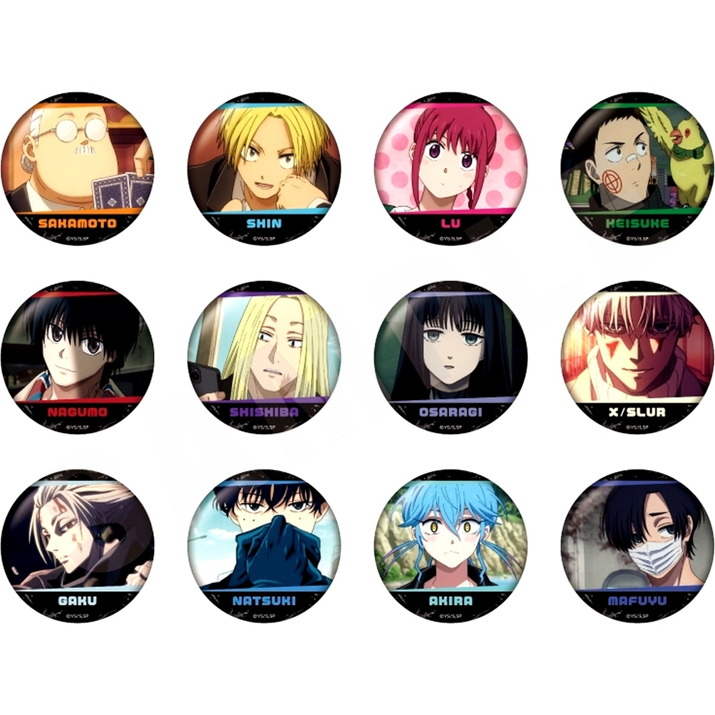 Set of 12 SAKAMOTO DAYS favorite series Trading Scene Shot Button [USED]