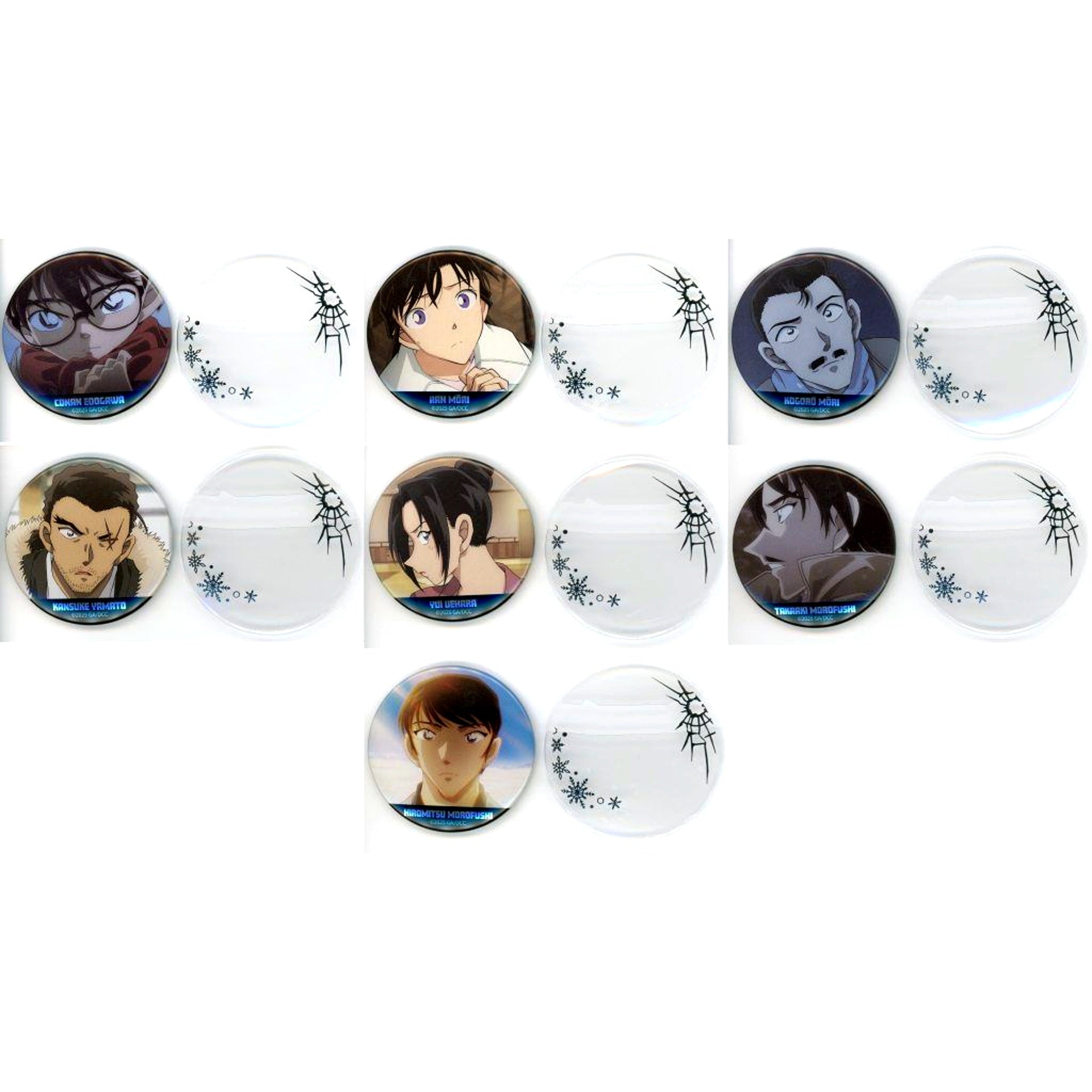 Set of 7 Detective Conan The Phantom of the One-Eyed Scene Shot Trading Button with Cover Vol. 3 [USED]