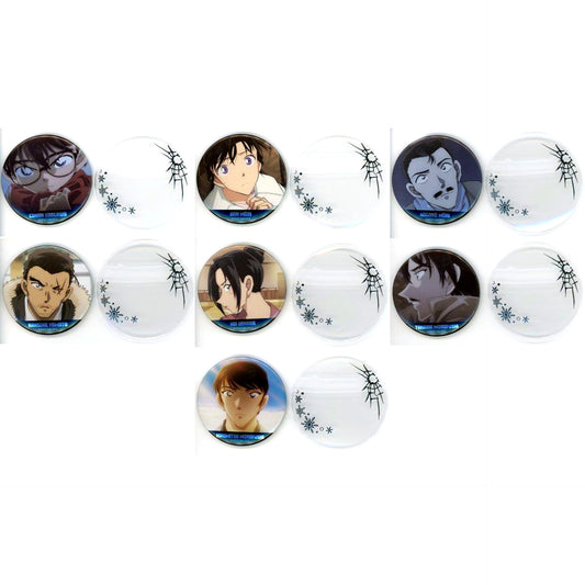 Set of 7 Detective Conan The Phantom of the One-Eyed Scene Shot Trading Button with Cover Vol. 3 [USED]