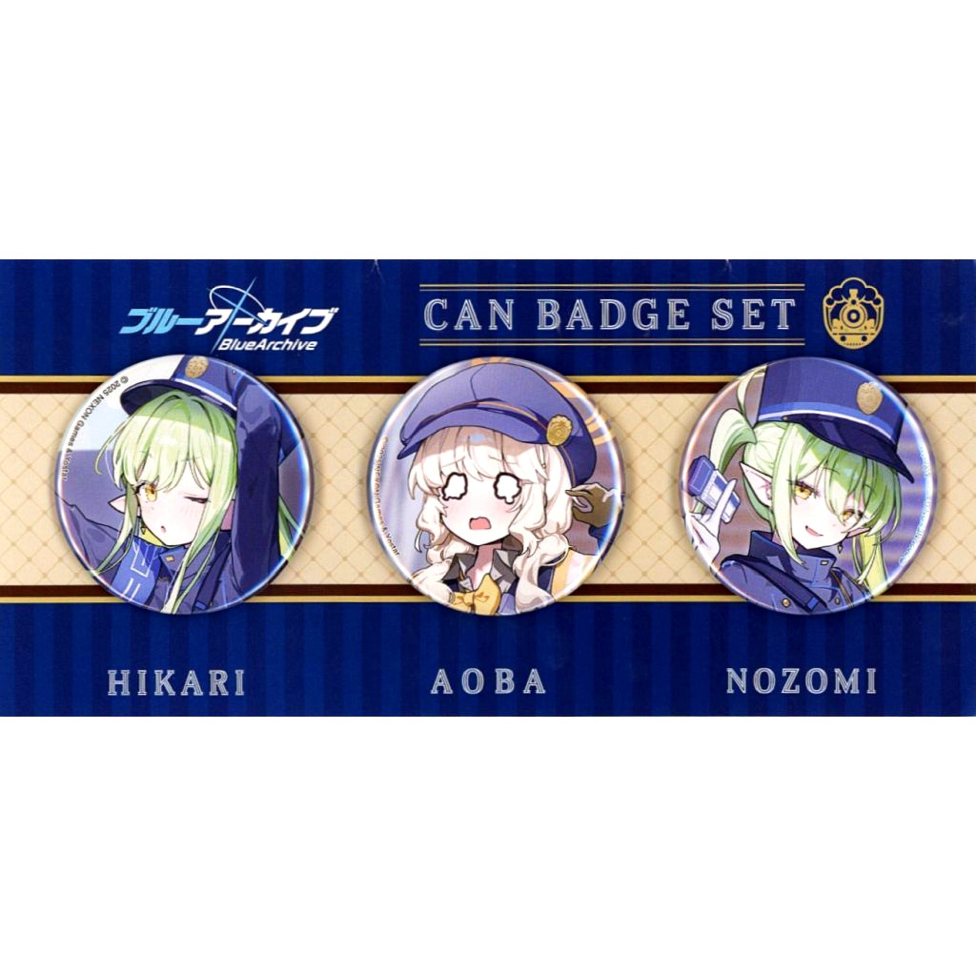 Highlander Railroad Academy Blue Archive 3 Button Set Yostar OFFICIAL SHOP JR Akihabara Station Store Goods [USED]