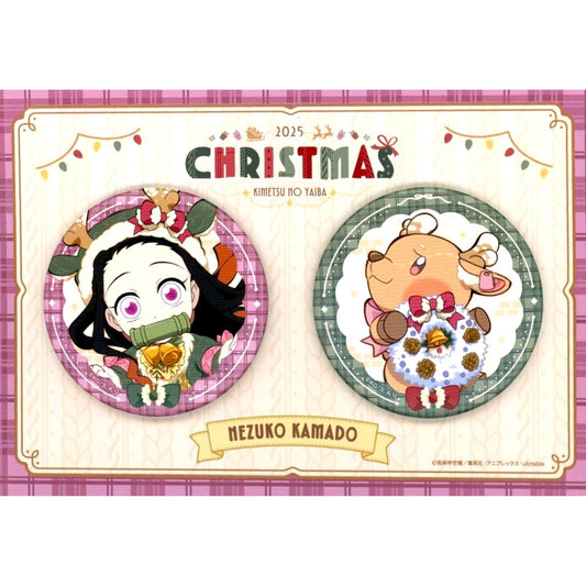 Nezuko Kamado Demon Slayer: Kimetsu no Yaiba Button Set ufotable Cafe x Machi Asobi CAFE Christmas 2025 [USED]