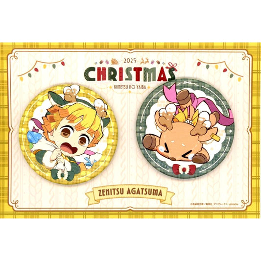 Zenitsu Agatsuma Demon Slayer: Kimetsu no Yaiba Button Set ufotable Cafe x Machi Asobi CAFE Christmas 2025 [USED]