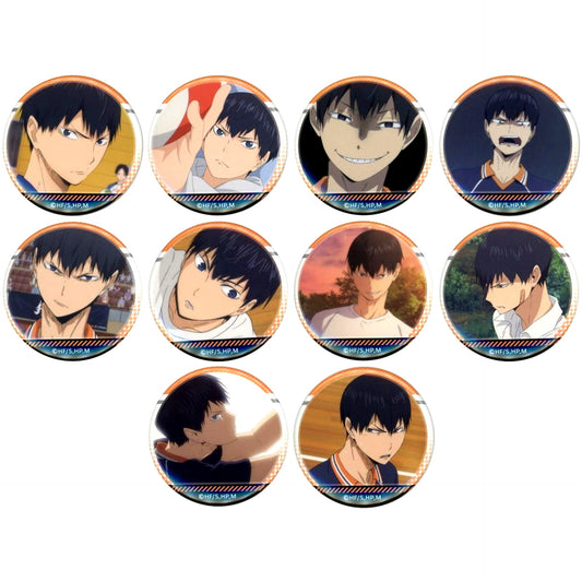 Set of 10 Kageyama Haikyu!! Full of Scene Shot Trading Button [USED]