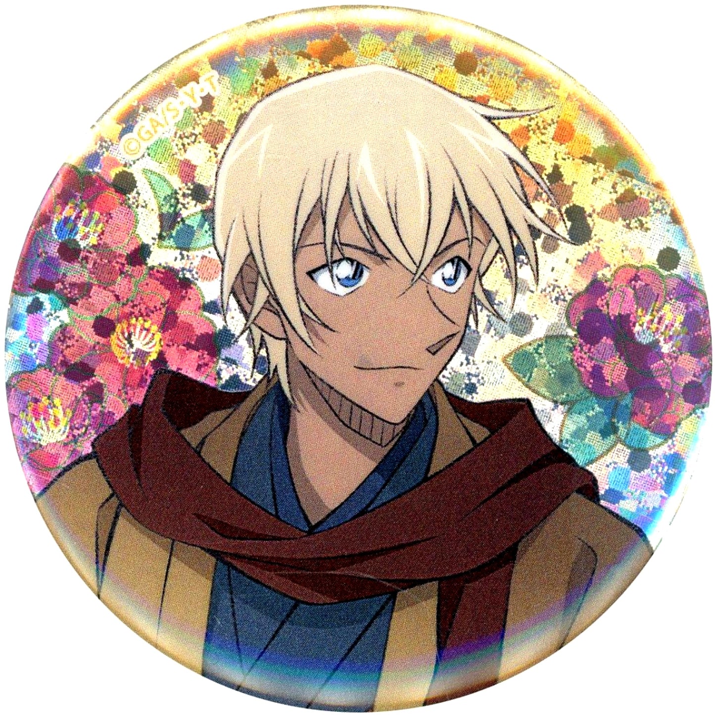 Toru Amuro Close up Detective Conan Trading Sparkle Button Autumn Flower Japanese Clothes Animate Girls Festival 2025 Goods [USED]