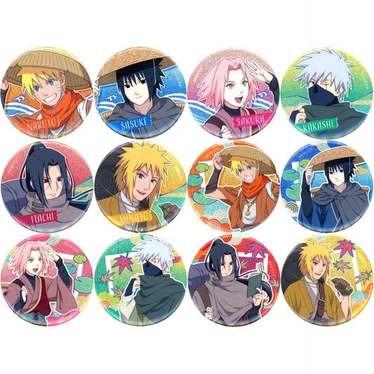 Set of 12 Naruto Shippuden Trading Button Traveler [USED]