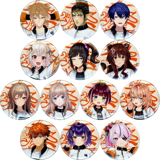 Set of 13 Virtual YouTuber Nijisanji NIJISANJI Fes 2026 Class Jersey Button Orange A [USED]