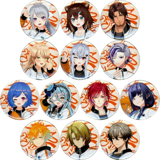 Set of 13 Virtual YouTuber Nijisanji NIJISANJI Fes 2026 Class Jersey Button Orange B [USED]