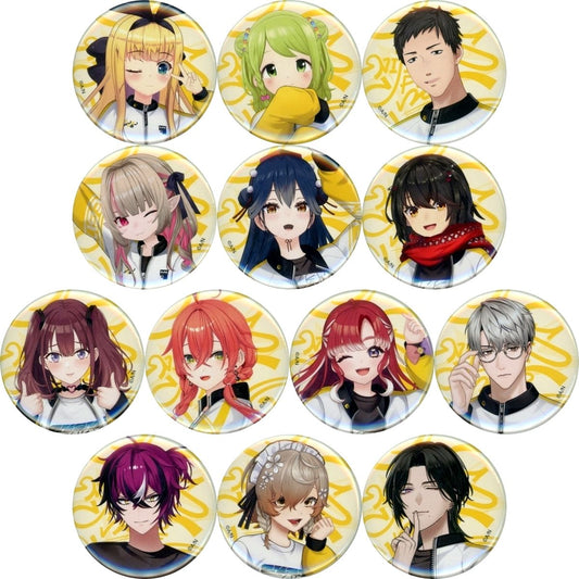 Set of 13 Virtual YouTuber Nijisanji NIJISANJI Fes 2026 Class Jersey Button Yellow B [USED]