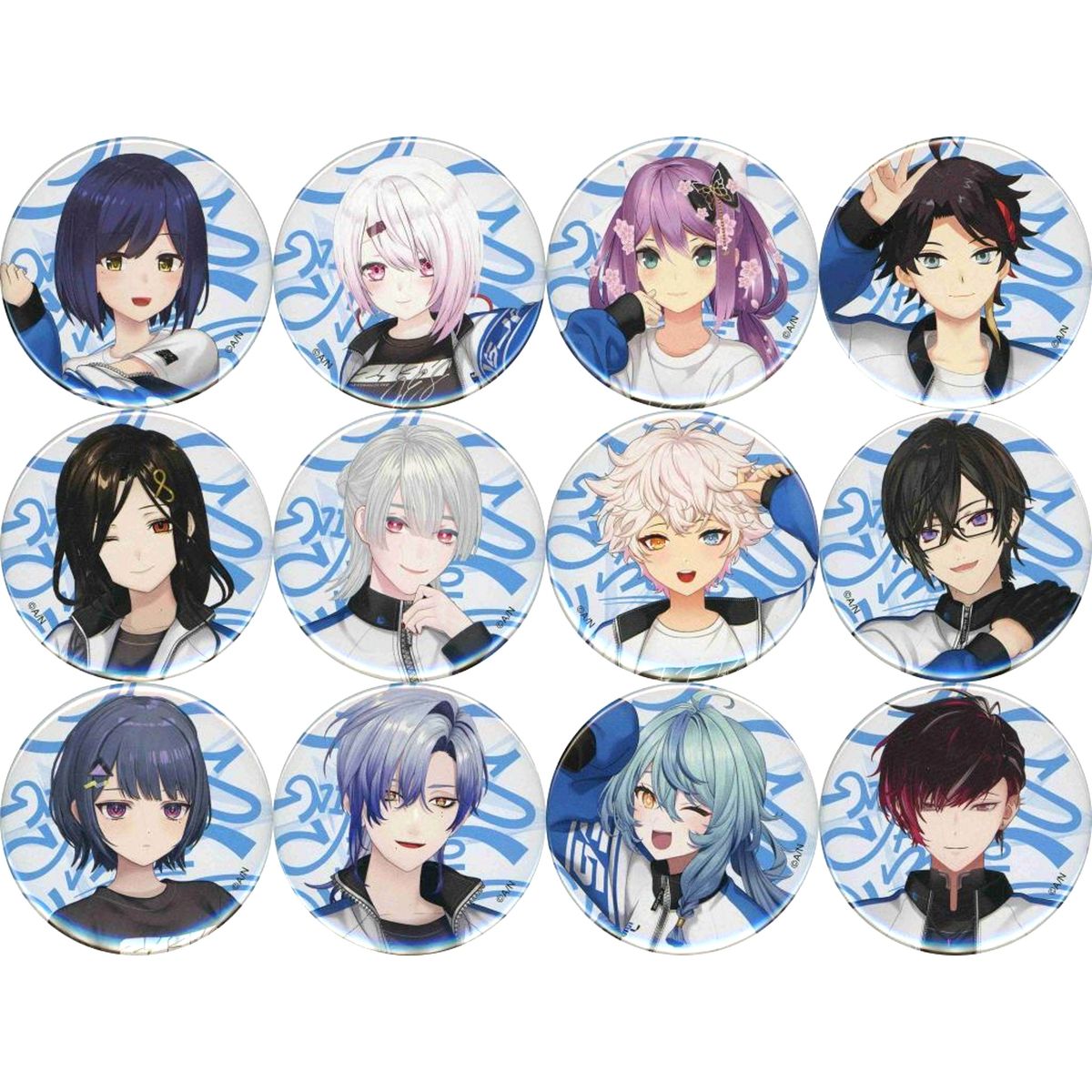 Set of 12 Virtual YouTuber Nijisanji NIJISANJI Fes 2026 Class Jersey Button Blue A [USED]
