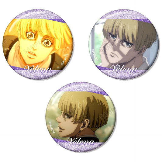 Yelena TV Anime Attack on Titan Scene Shot Glitter Button Set of 3 [USED]