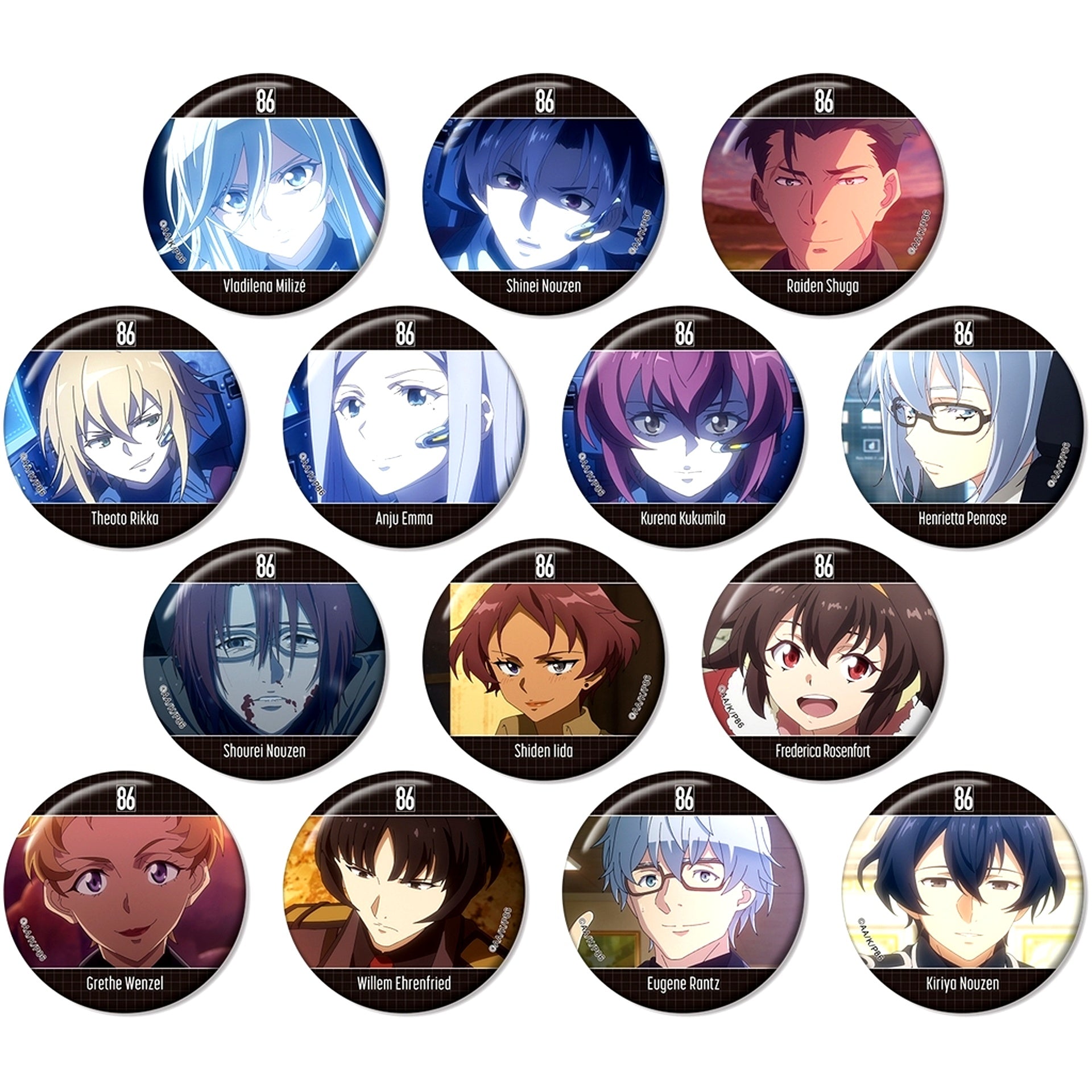 Set of 14 86 Eighty-Six Trading Scene Shot Button Vol. 2 [USED]