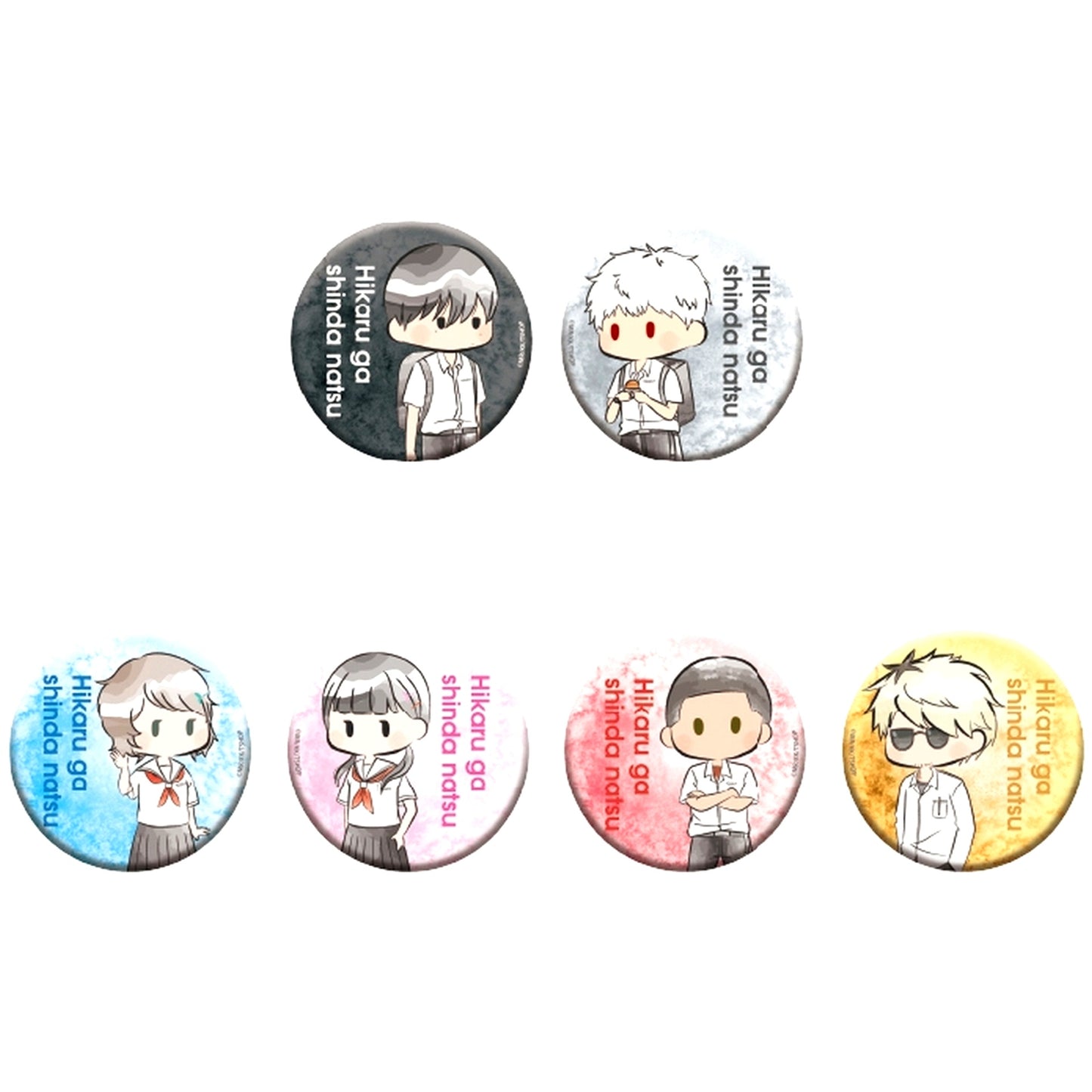 Set of 6 The Summer Hikaru Died Retro-chick Button [USED]
