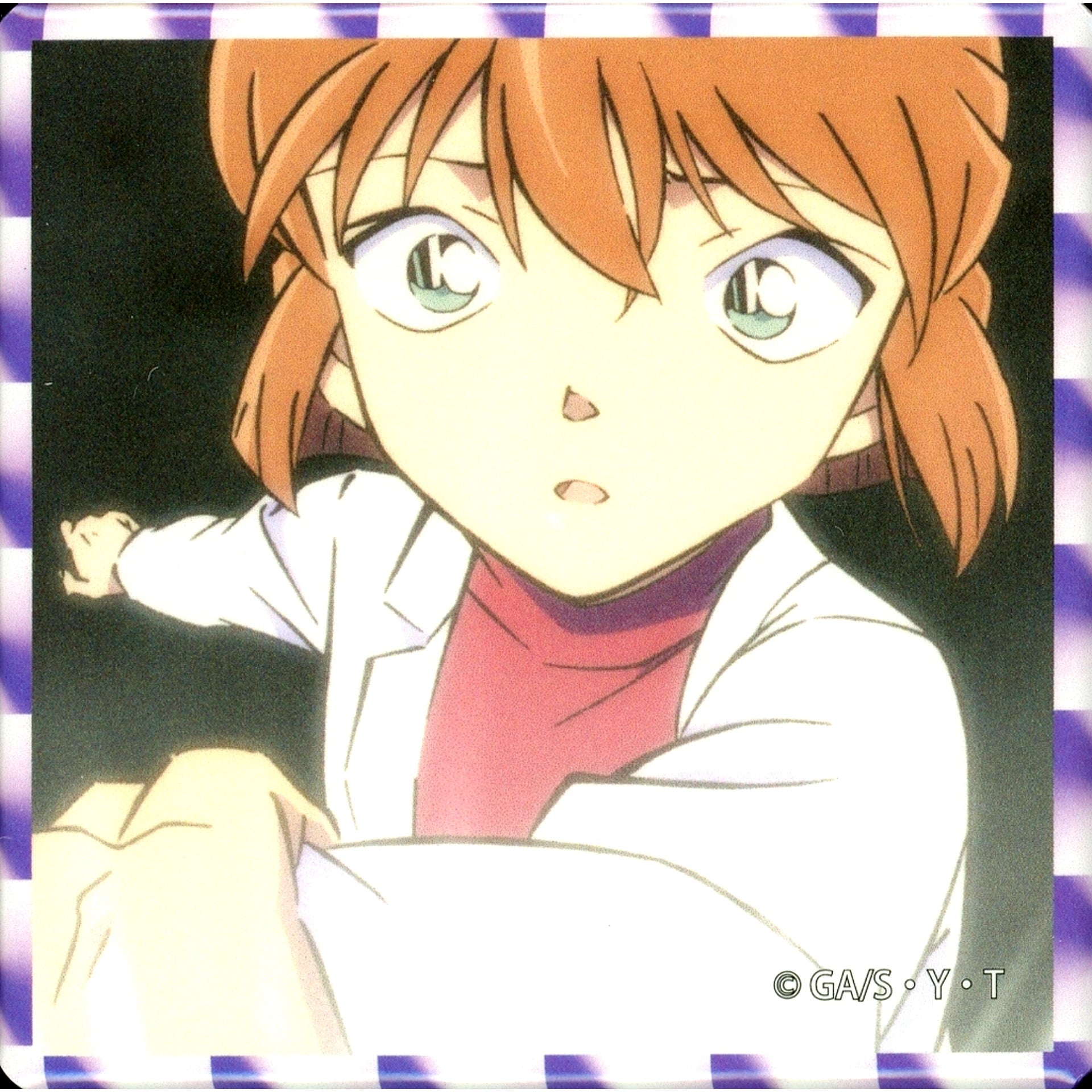 Ai Haibara White Coat Detective Conan Trading Memorial Button TV Anime OP and ED Ver. Vol.1 [USED]