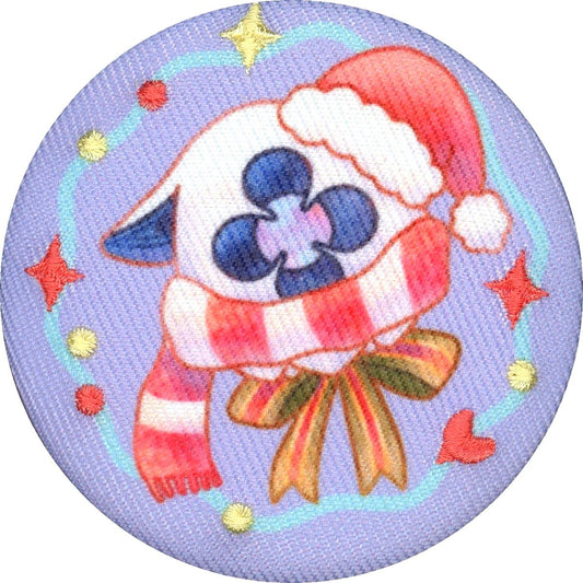 Hoshirube Sho Virtual YouTuber Nijisanji Embroidered Button Ritoru Christmas Party! [USED]