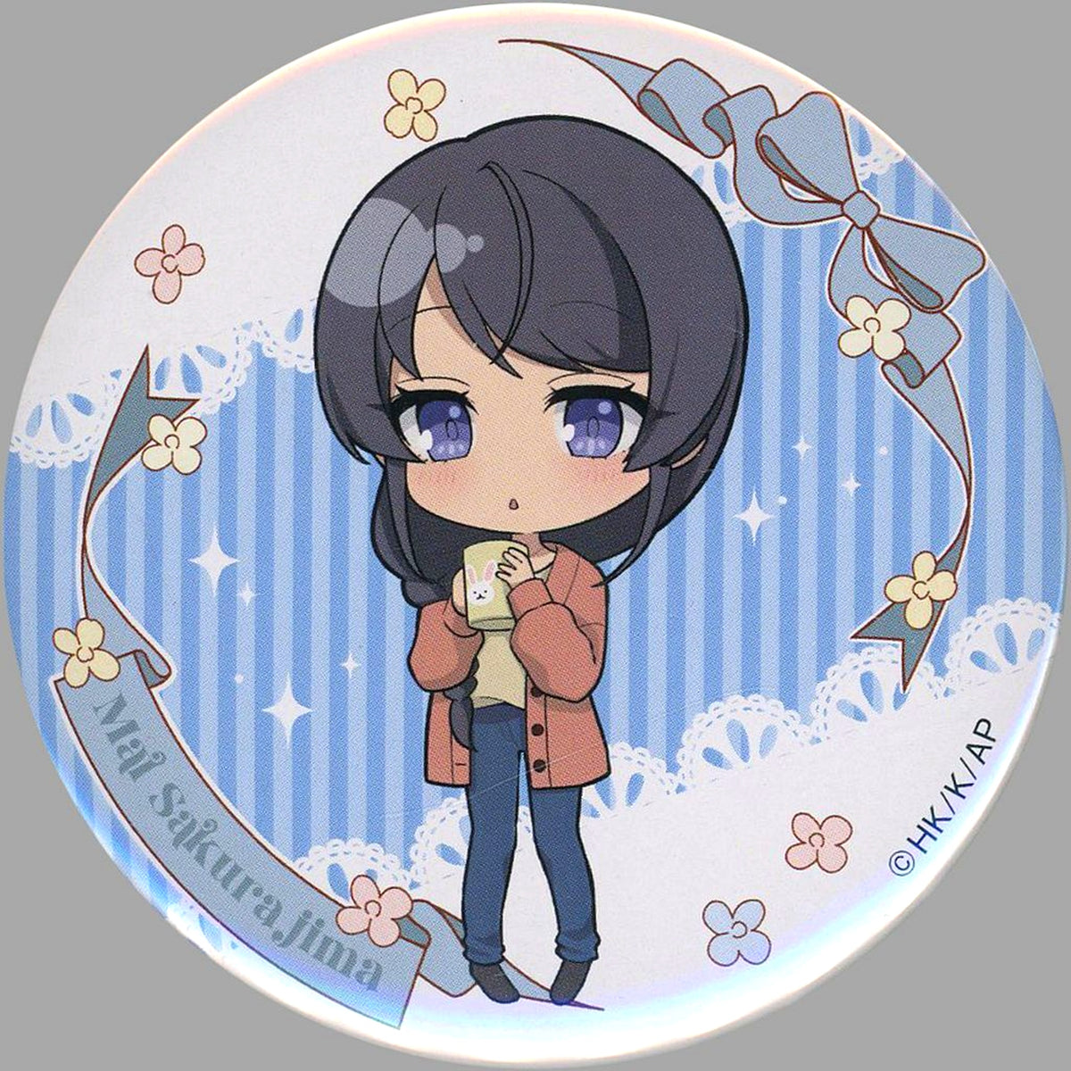 Mai Sakurajima Casual Outfit A Rascal Does Not Dream of Santa Claus Kujibikido Happy Birthday Kuji 2025 D-7 Prize Button [USED]