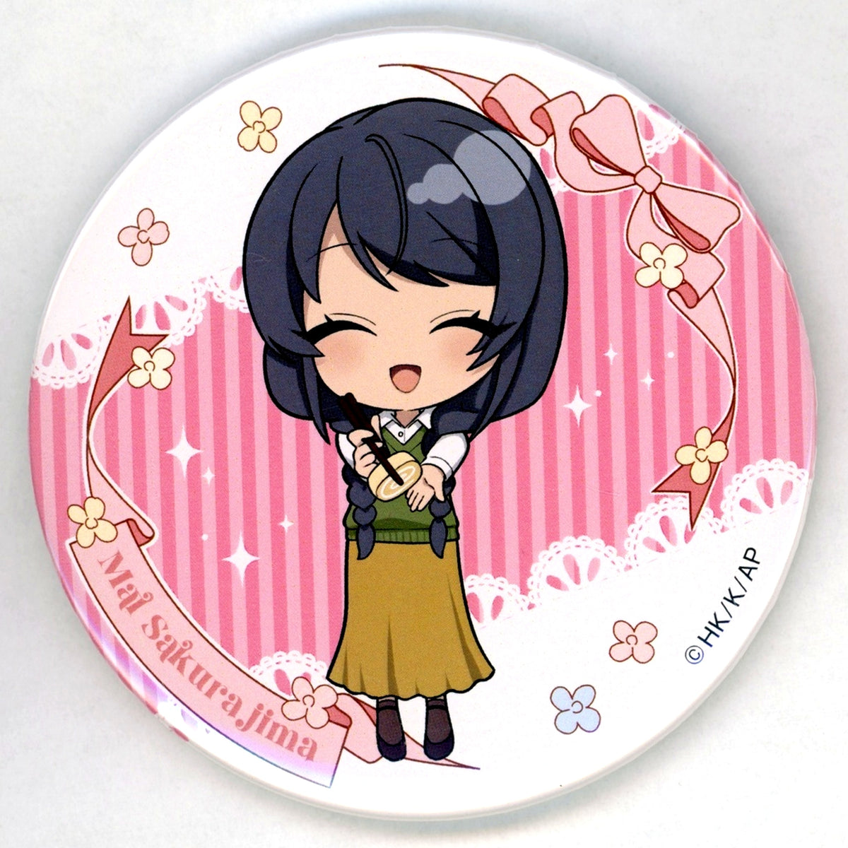 Mai Sakurajima Casual Outfit B Rascal Does Not Dream of Santa Claus Kujibikido Happy Birthday Kuji 2025 D-8 Prize Button [USED]