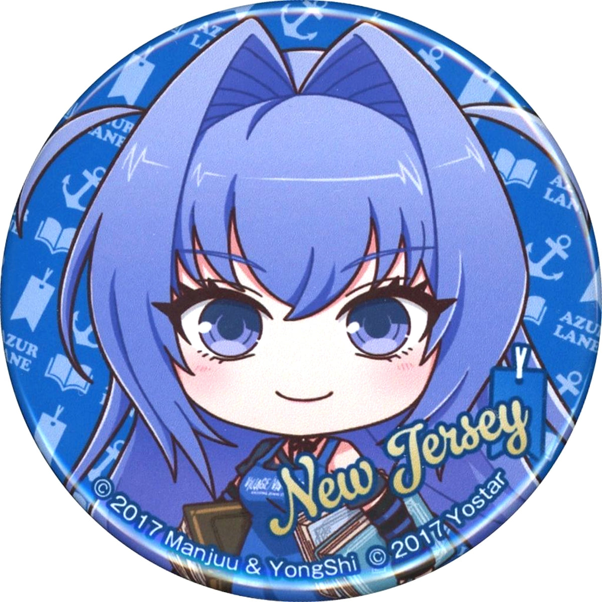 New Jersey Chibi Azur Lane x Village Vanguard Button [USED]