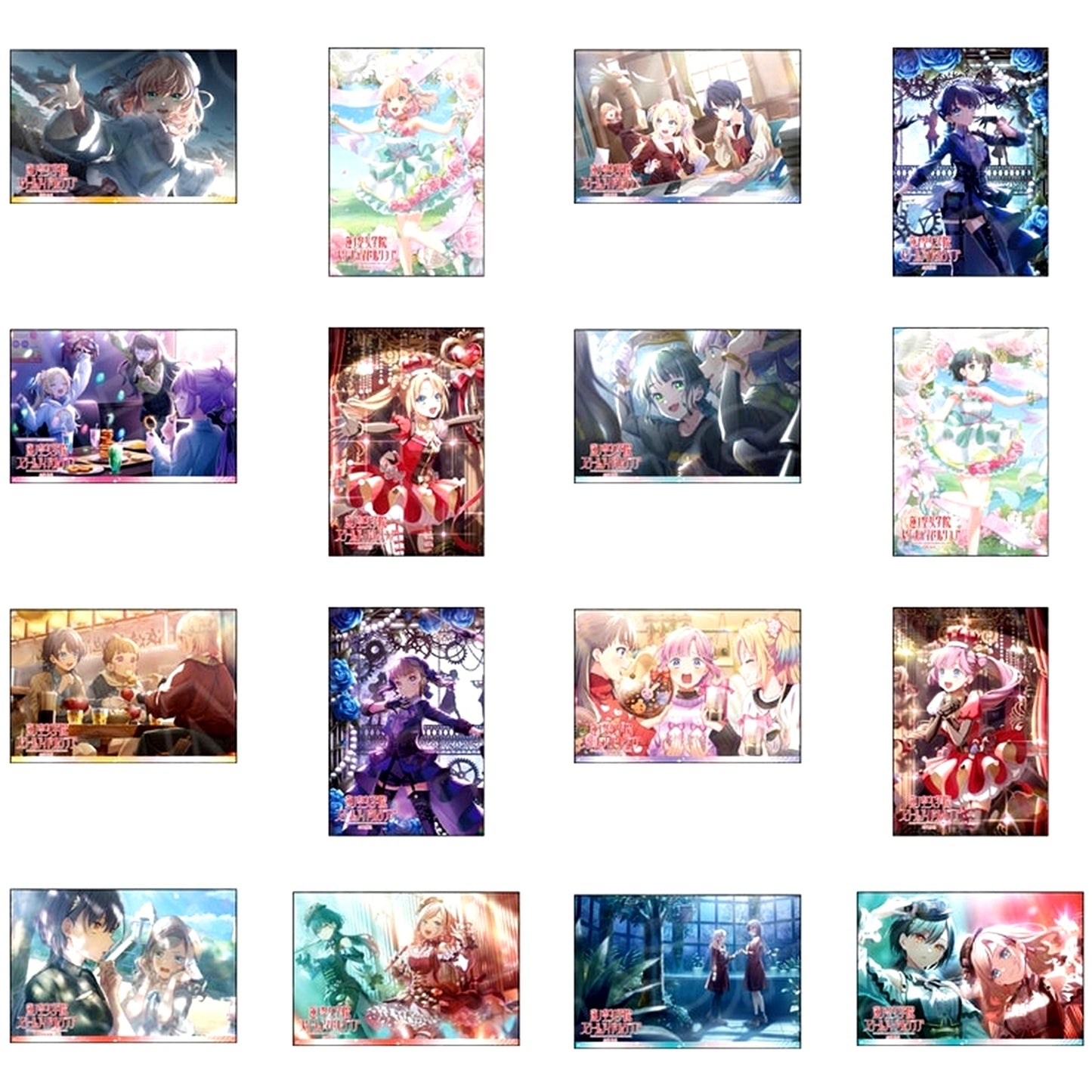 Set of 16 Love Live! Hasunosora Girls' High School Idol Club Square Button Link! Like! Love Live! Vol. 7 [USED]