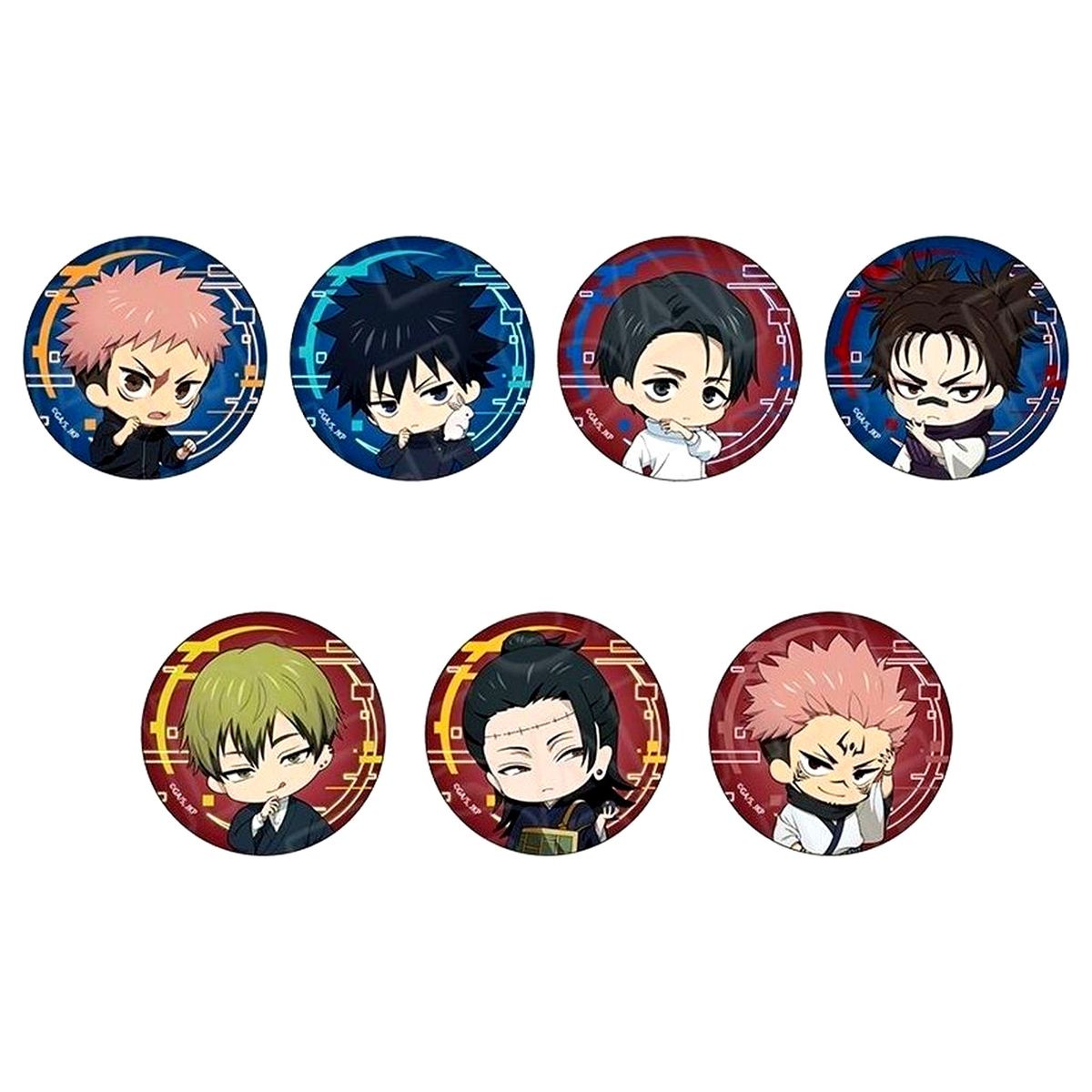 Set of 7 Jujutsu Kaisen Button Battle Ver. Jump Festa 2026 Goods [USED]