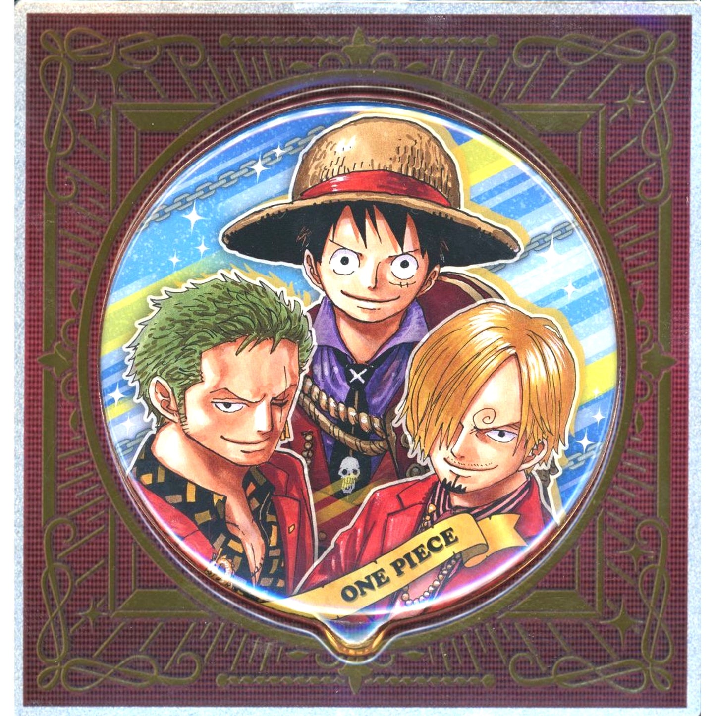 Monkey D. Luffy Roronoa Zoro Sanji One Piece BIG Button [USED]