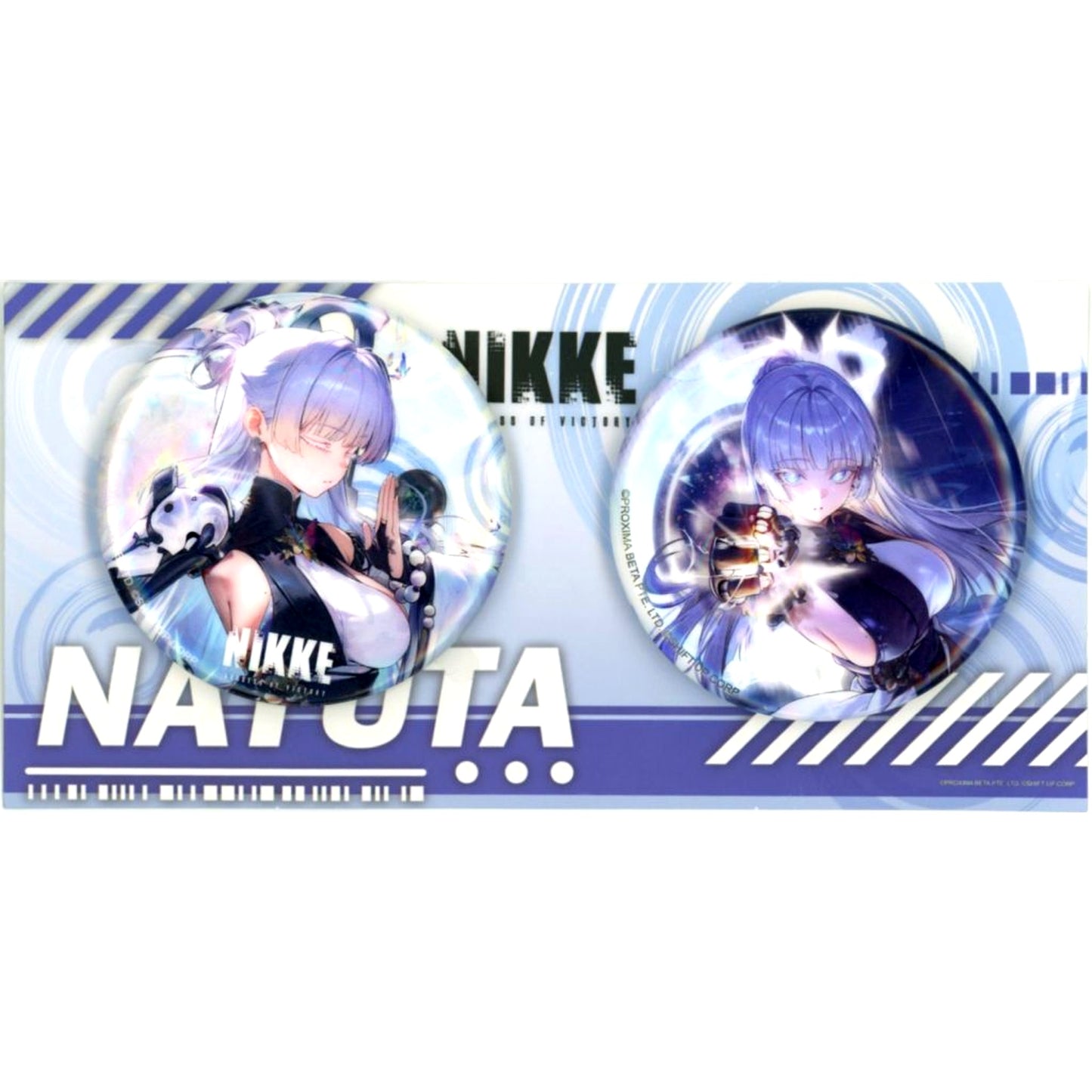 Set of 2 Nayuta Goddess of Victory Nikke Button Set C107 Goods [USED]